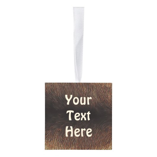 トナカイの毛を犬が背負った キューブオーナメント (右)