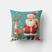 トナカイの祝クリスマス付きサンタ クッション (裏面)