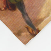 トナカイの納屋のサンタ フリースブランケット (角)