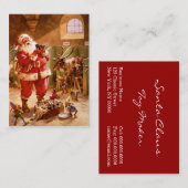 トナカイの納屋のサンタ 名刺 (正面/裏面)