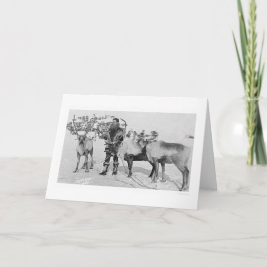 トナカイの群れアラスカ1909年 シーズンカード (正面)