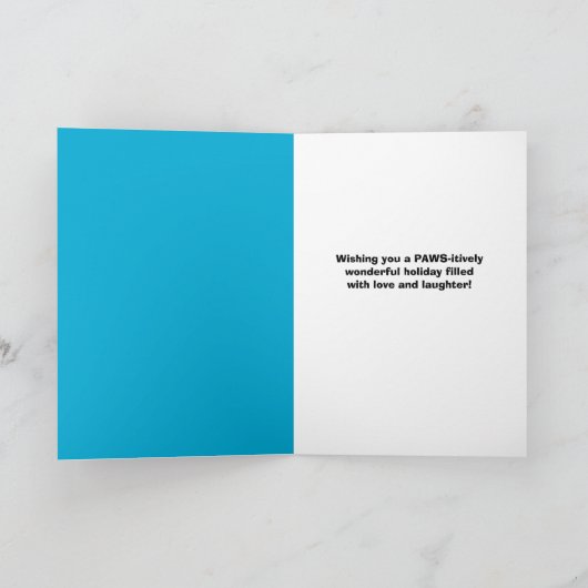 トナカイの耳で楽しいクリスマスかわいいヨークシャーテリア犬|過去記事 シーズンカード (内部)