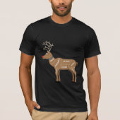 トナカイの肉の部位 Funny Venison Christmas Tシャツ (正面)