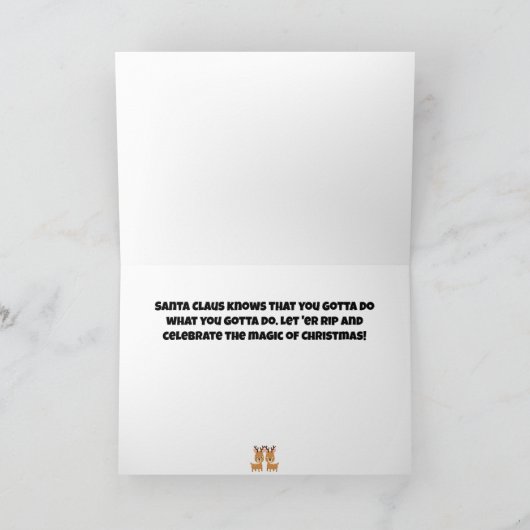 トナカイの臭いクリスマスおもしろい漫画 シーズンカード (内部)