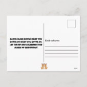 トナカイの臭いクリスマスおもしろい漫画 シーズンポストカード (裏面)