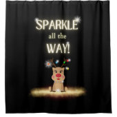 トナカイの花を咲かせる シャワーカーテン (正面)