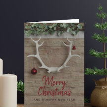トナカイの角のクリスマスカード（写真なし）