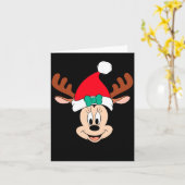 トナカイの角サンタ帽 カード (黄色い花)