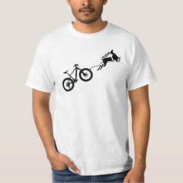 トナカイの角 マウンテンバイク クリスマスのライダー Tシャツ