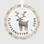 トナカイの記念写真年 オーナメント (裏面)