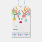 トナカイの贈り物ラベル ギフトタグ (正面)