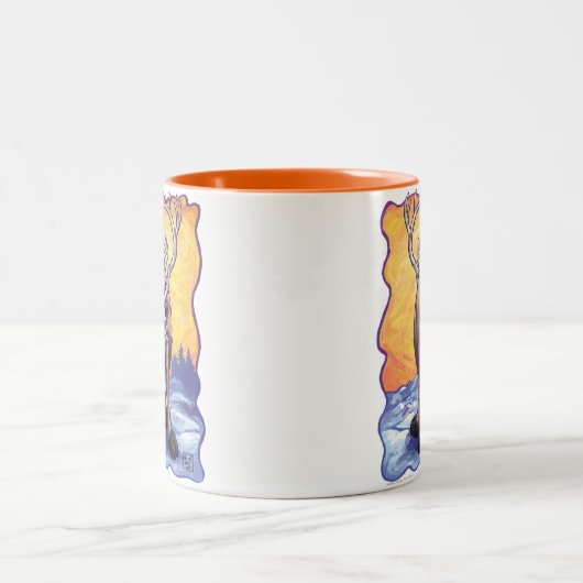 トナカイの贈り物&アクセサリー ツートーンマグカップ (中央)