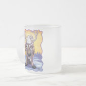 トナカイの贈り物&アクセサリー フロストグラスマグカップ (正面左)