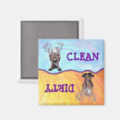 トナカイの贈り物&アクセサリー マグネット (正面/裏面)