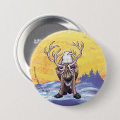 トナカイの贈り物&アクセサリー 缶バッジ (正面&裏面)
