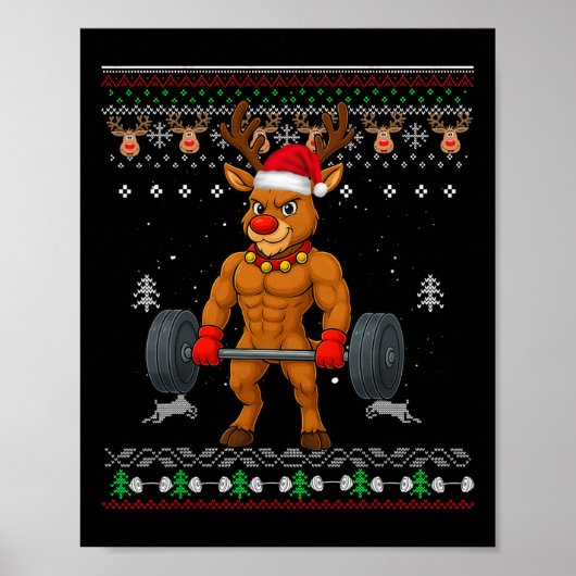 トナカイの赤い鼻 Gainzdeer ジム クリスマスの醜い ポスター (正面)