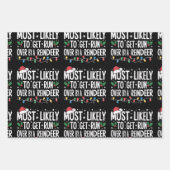 トナカイの走クリスマスに乗り越える可能性が高い ラッピングペーパーシート (正面)