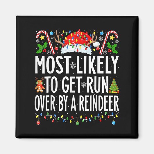 トナカイの走家族Cによって終わる可能性が最も高い マグネット (正面)