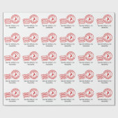 トナカイの郵便でかわいいクリスマスに配達 ラッピングペーパー (フラット)