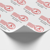 トナカイの郵便でかわいいクリスマスに配達 ラッピングペーパー (角)