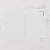 トナカイの雪パーソナライズされた青 ポストカード (裏面)