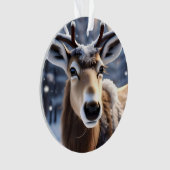 トナカイの魔法：サンタのロイヤルコンパニオンのクローズアップ オーナメント (正面)