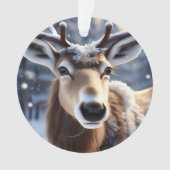 トナカイの魔法：サンタのロイヤルコンパニオンのクローズアップ オーナメント (正面)