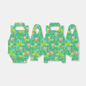 トナカイの鳥の緑の赤いクリスマスパターンのギフトボックス フェイバーボックス (折り畳みなし)