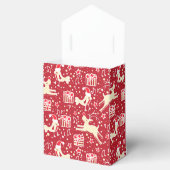 トナカイの鳥の赤い白いクリスマスギフトボックス フェイバーボックス (オープン)