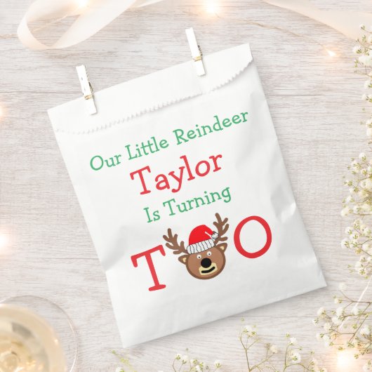 トナカイの2番目の誕生日 フェイバーバッグ (クリップ留めされた状態)