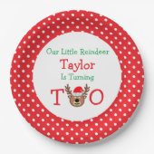 トナカイの2番目の誕生日 ペーパープレート (正面)
