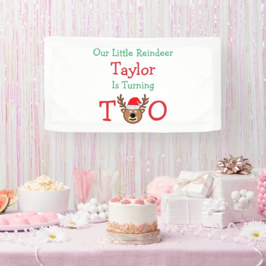 トナカイの2番目の誕生日 横断幕 (パーティー)