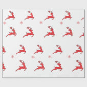 トナカイの9枚のギフトラッパー ラッピングペーパー (フラット)