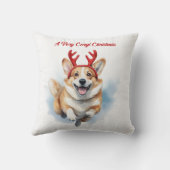 トナカイの〔雄ジカの〕枝角が舞うクリスマスコルギ クッション (裏面)