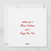 トナカイの〔雄ジカの〕枝角でクリスマスコルギをパーソナライズ シーズンカード (裏面)