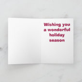 トナカイのBasenjiのクリスマスカード シーズンカード (内部)