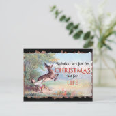 トナカイはクリスマスヴィンテージの詐欺 ポストカード (スタンド正面)