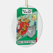 トナカイは飛ぶ方法を知っています! セラミックオーナメント (右)