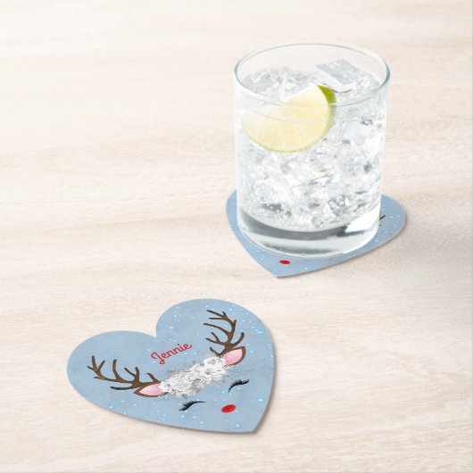 トナカイまつげと〔雄ジカの〕枝角(花) ペーパーコースター (インサイチュ)