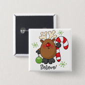 トナカイを信じて下さい 缶バッジ (正面&裏面)