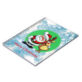 トナカイを抱くサンタクロース ノートブック (左側)