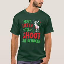 トナカイを撃ちそうなハンター クリスマスの醜いＴシャツ
