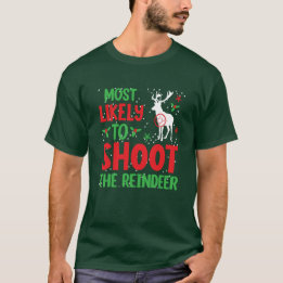 トナカイを撃ちそうなハンター クリスマスの醜いＴシャツ Tシャツ