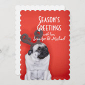 トナカイを着たプリン〔雄ジカの〕枝角 (正面/裏面)