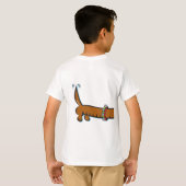 トナカイを着た可愛いダシュント〔雄ジカの〕枝角 Tシャツ (裏面フル)