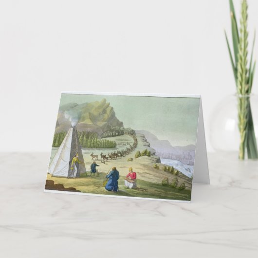 トナカイを、ラプランドは集めて、「Le Costuからの47をめっきします シーズンカード (正面)