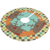 トナカイアーガイルーホリデーツリースカート ブラッシュドポリエステルツリースカート (アングル)