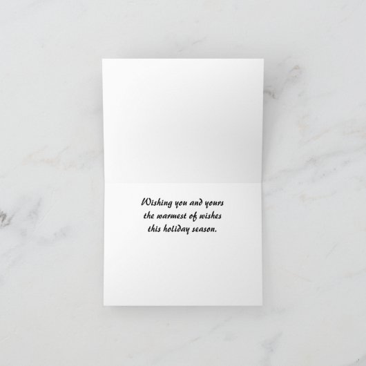 トナカイアートカードカスタムクリスマスグリーティングカード シーズンカード (内部)