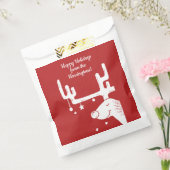 トナカイイラストレーションカスタム文字優先バッグ フェイバーバッグ (封をした状態)