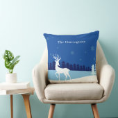 トナカイイラストレーション名前をカスタムする装飾用クッション クッション (椅子)